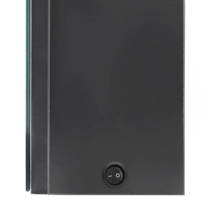 Badrumsspegel Spegelskåp LED Grå 80x12x68 cm