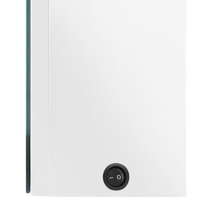 Badrumsspegel Spegelskåp LED Högglans Vit 80x12x68 cm