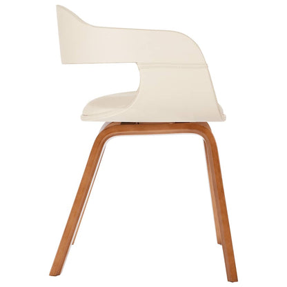 Matstol Vit böjträ och konstläder