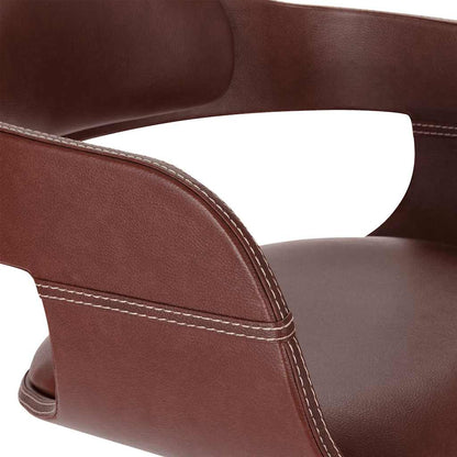 Matstol Brun böjträ och konstläder