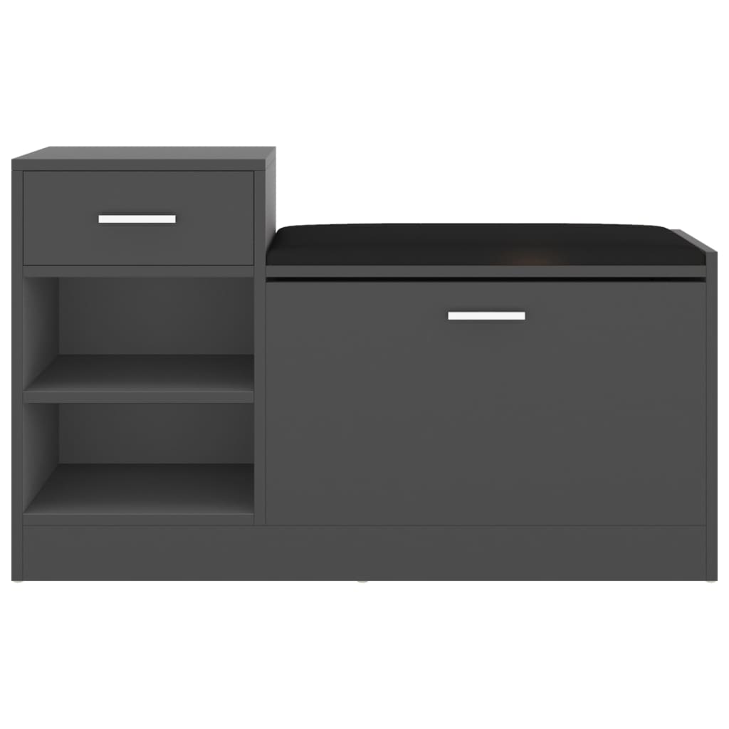 Skoställ Grå Skobänk 94,5x31x57 cm