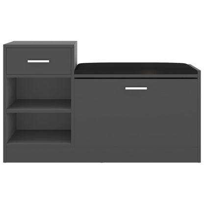 Skoställ Grå Skobänk 94,5x31x57 cm