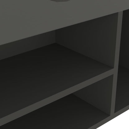 Skoställ Grå Skobänk med dyna 104x30x49 cm