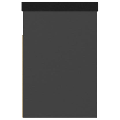 Skoställ Grå Skobänk med dyna 80x30x47 cm