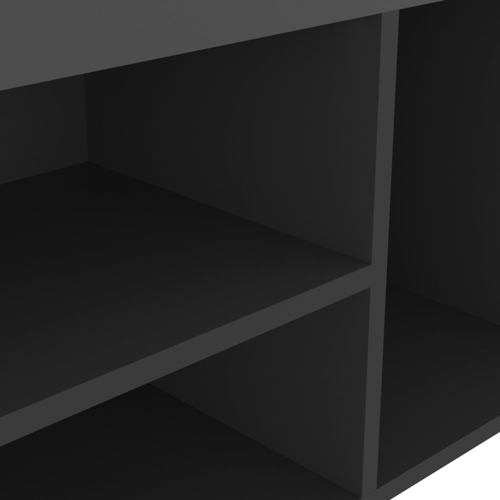 Skoställ Grå Skobänk med dyna 80x30x47 cm