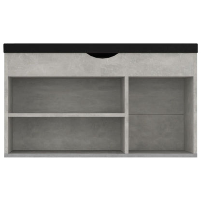 Skoställ Grå Betonggrå Skobänk med dyna 80x30x47 cm