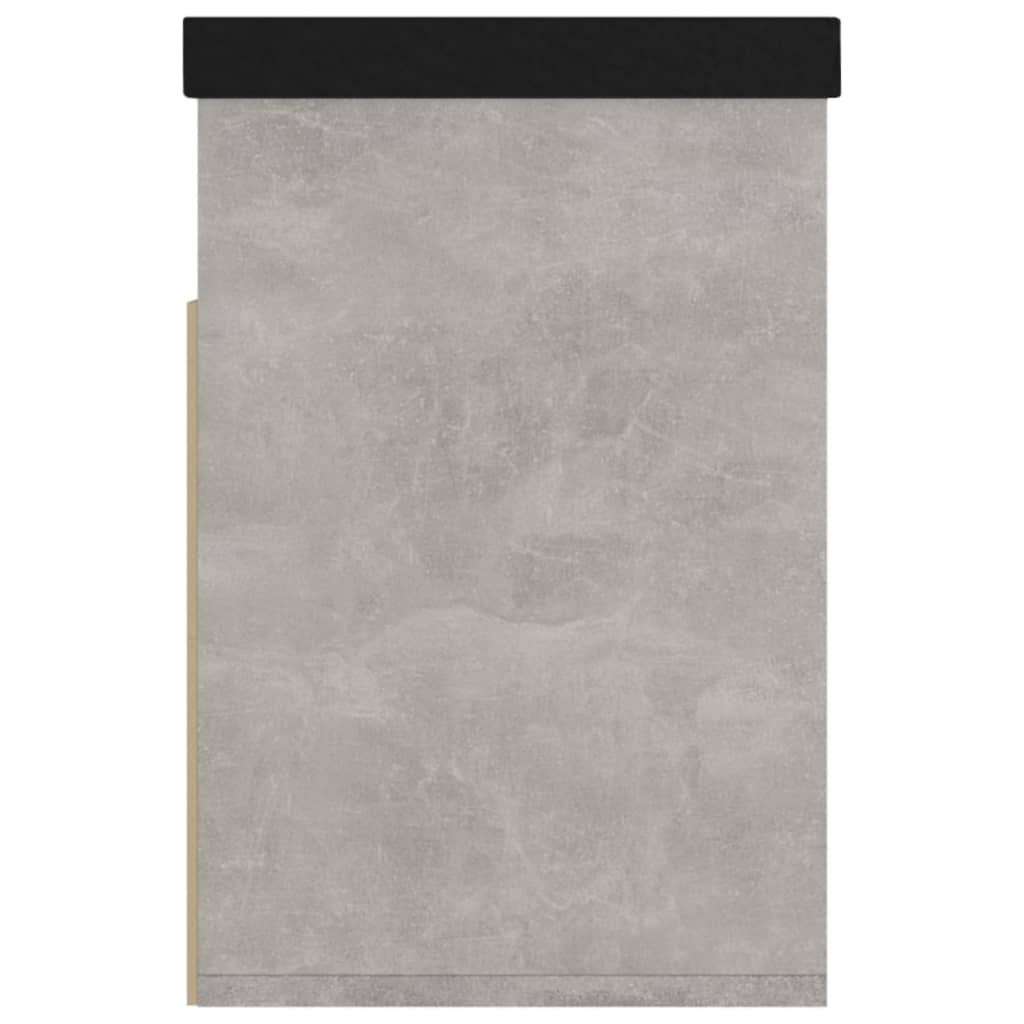 Skoställ Grå Betonggrå Skobänk med dyna 80x30x47 cm