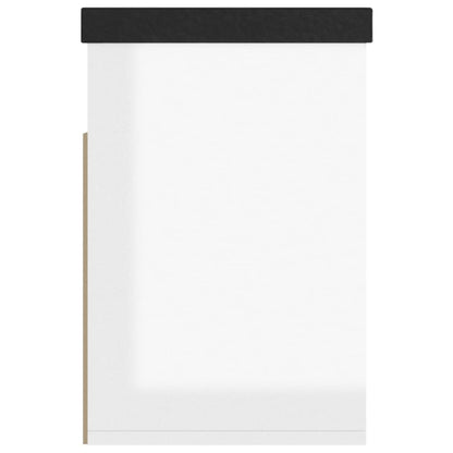 Skoställ Högglans Vit Skobänk med dyna 80x30x47 cm