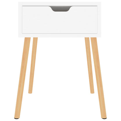 Sängbord 2 st vit 40x40x56 cm konstruerat trä