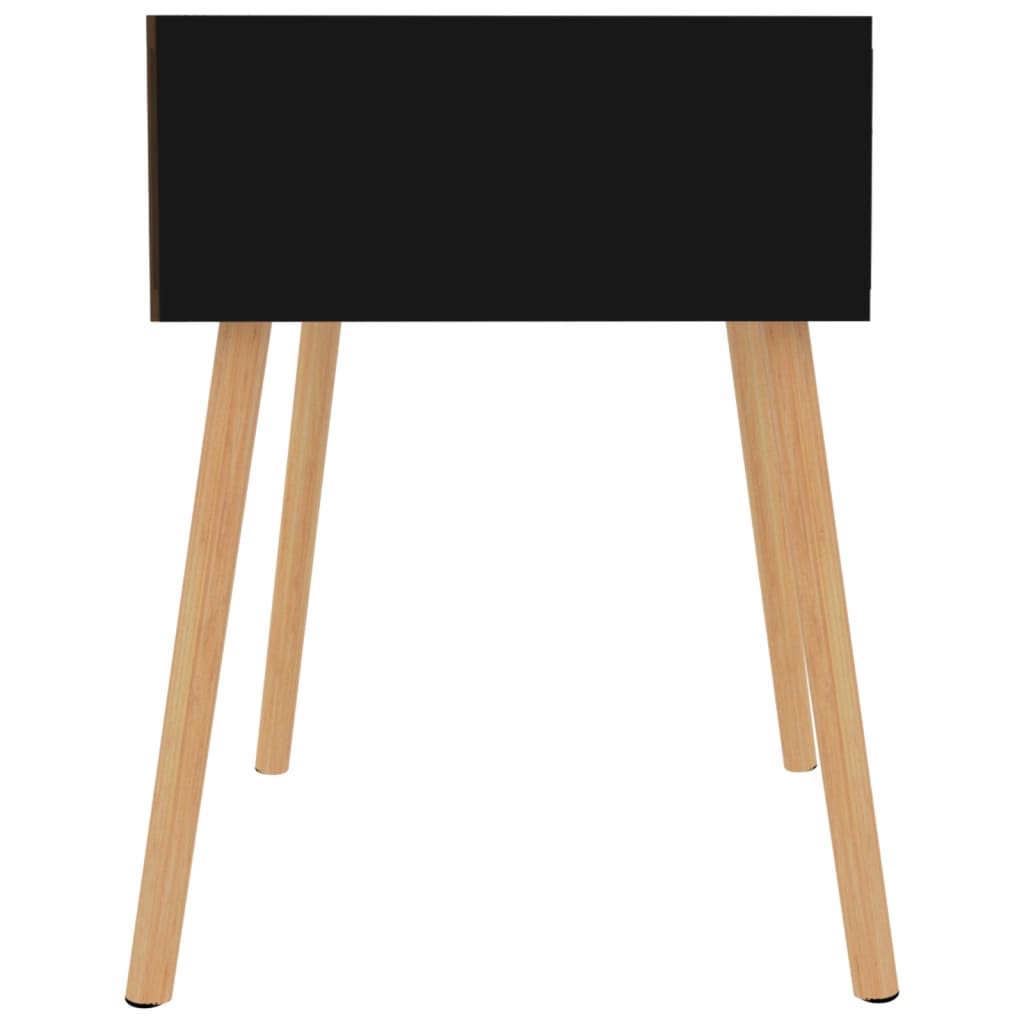 Sängbord 2 st svart 40x40x56 cm konstruerat trä