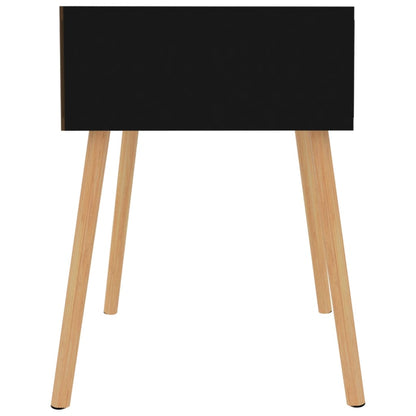 Sängbord 2 st svart 40x40x56 cm konstruerat trä