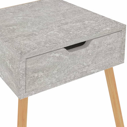 Sängbord 2 st betonggrå 40x40x56 cm konstruerat trä