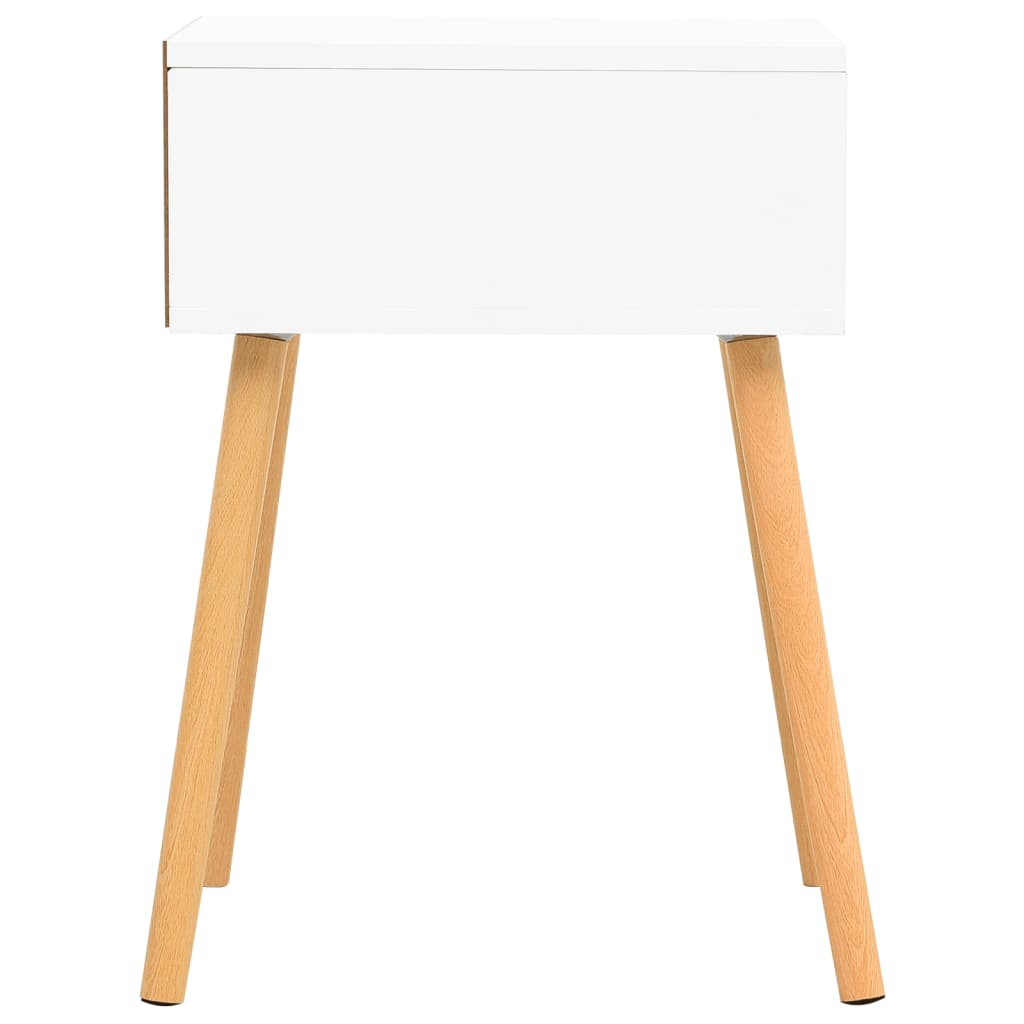 Sängbord 2 st vit och sonoma-ek 40x40x56 cm konstruerat trä