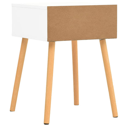 Sängbord 2 st vit och sonoma-ek 40x40x56 cm konstruerat trä