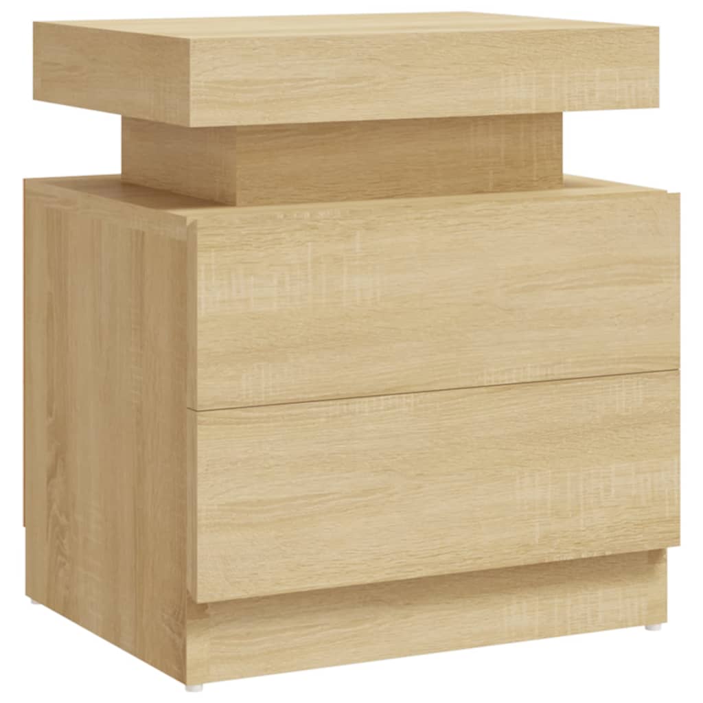 Sängbord Nattduksbord Sonoma Ek 45x35x52 cm