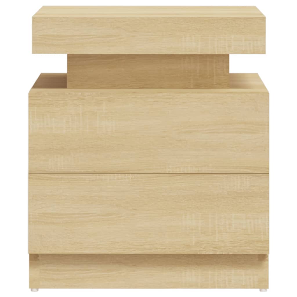 Sängbord Nattduksbord Sonoma Ek 45x35x52 cm