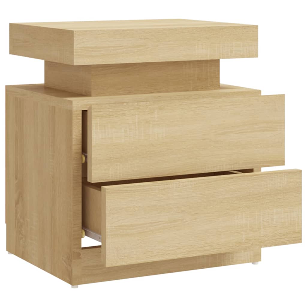 Sängbord Nattduksbord Sonoma Ek 45x35x52 cm