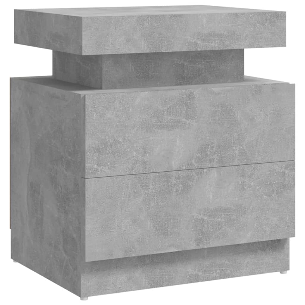 Sängbord Nattduksbord Betonggrå 45x35x52 cm