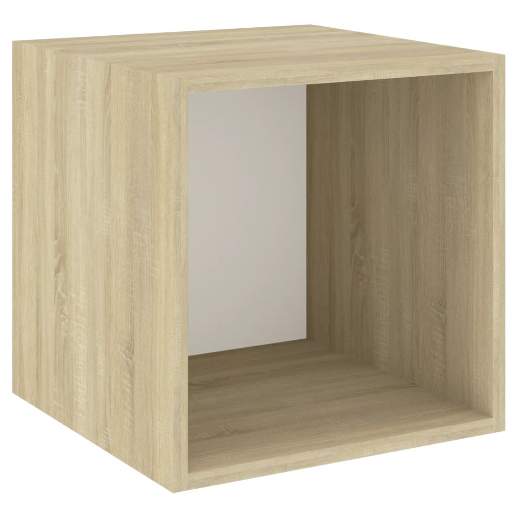 Väggskåp Vit Sonoma Ek 4 st 37x37x37 cm