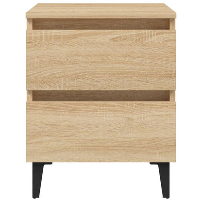 Sängbord 2 st sonoma-ek 40x35x50 cm konstruerat trä