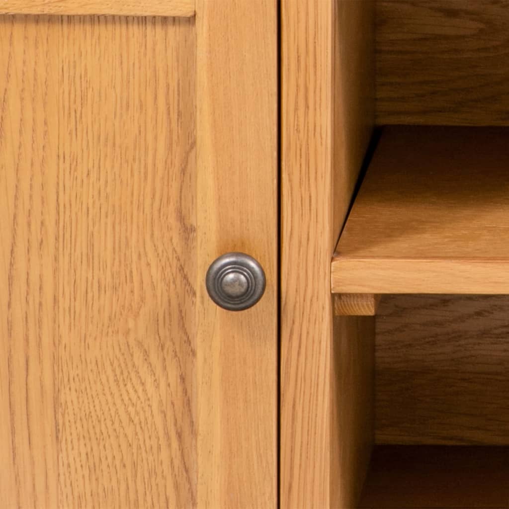 TV-Möbel Trä TV-Bänk 110x35x44 cm massiv ek