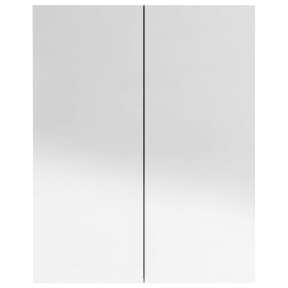 Badrumsspegel Spegelskåp Högglans Svart 60x15x75 cm