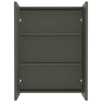 Badrumsspegel Spegelskåp Grå 60x15x75 cm