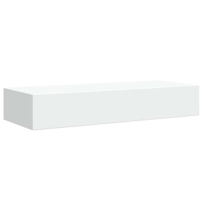 Vägghylla Vit låda 2 st Vit 60x23,5x10 cm MDF