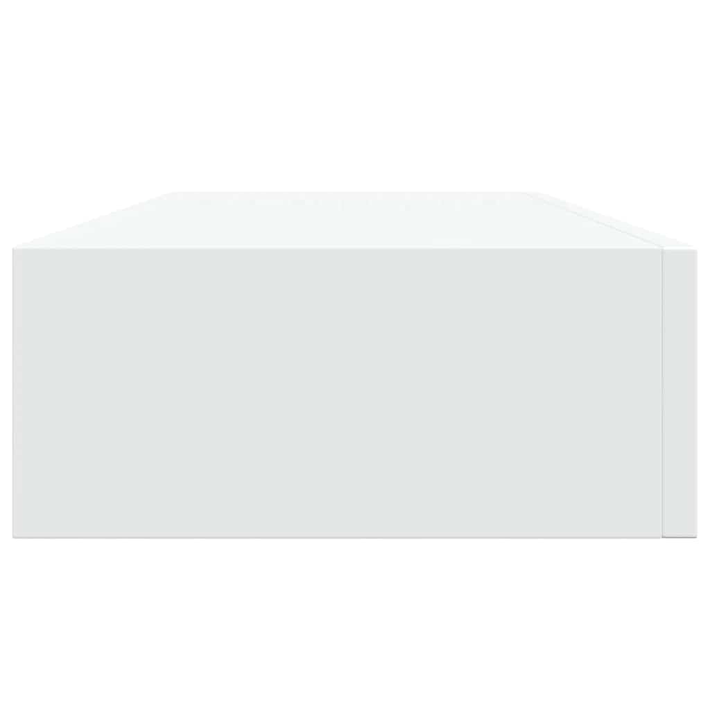 Vägghylla Vit låda 2 st Vit 60x23,5x10 cm MDF