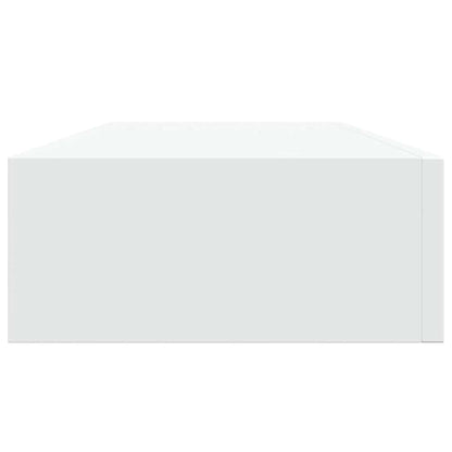 Vägghylla Vit låda 2 st Vit 60x23,5x10 cm MDF