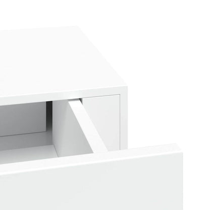 Vägghylla Vit låda 2 st Vit 60x23,5x10 cm MDF