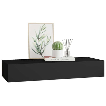 Vägghylla Svart låda 60x23,5x10 cm