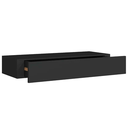 Vägghylla Svart Vegglåda 2 st 60x23,5x10 cm MDF