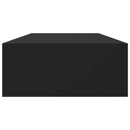 Vägghylla Svart Vegglåda 2 st 60x23,5x10 cm MDF