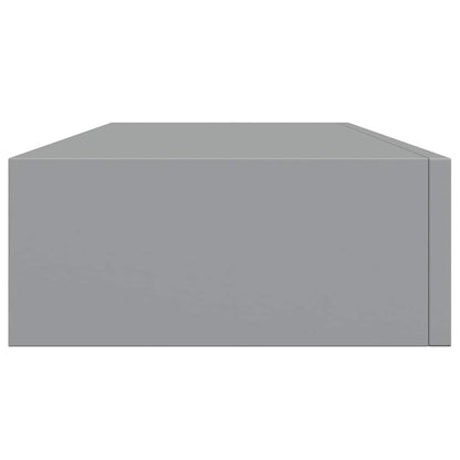 Vägghylla Grå Vegglåda 2 st 60x23,5x10 cm MDF