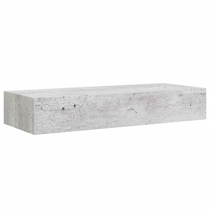 Vägghylla Betonggrå 2 st 60x23,5x10 cm MDF