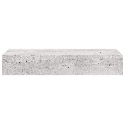 Vägghylla Betonggrå 2 st 60x23,5x10 cm MDF