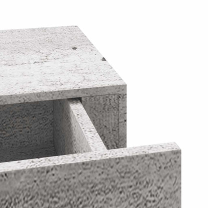 Vägghylla Betonggrå 2 st 60x23,5x10 cm MDF