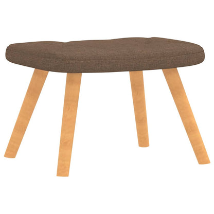 Fåtölj Brun Vilstol med fotpall tyg