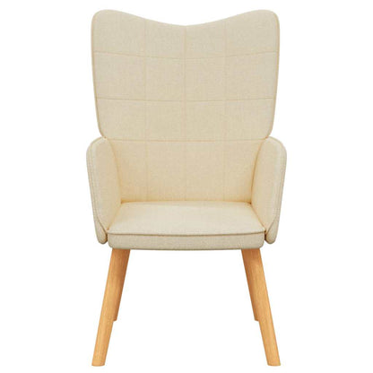 Fåtölj Gräddvit Vilstol tyg