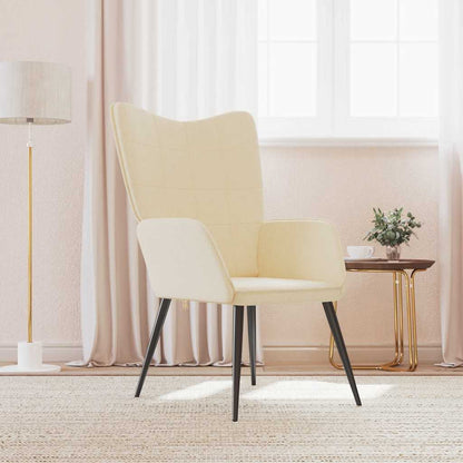 Fåtölj Gräddvit Vilstol tyg