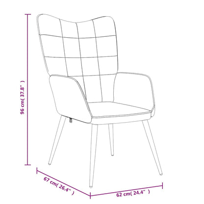 Fåtölj Gräddvit Vilstol med fotpall tyg