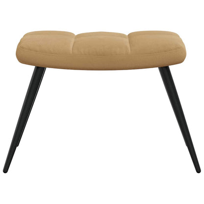 Fåtölj Brun Vilstol med fotpall sammet