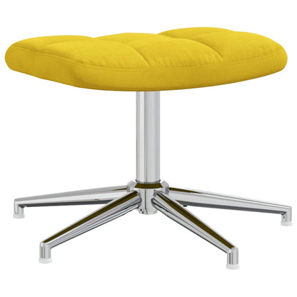Fåtölj Gul Senapsgul Vilstol med fotpall sammet