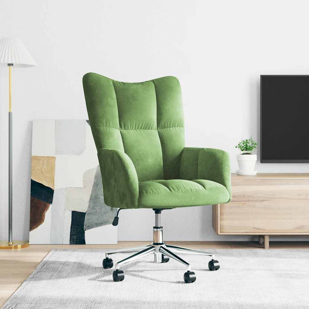 Fåtölj Grön Ljusgrön Vilstol sammet