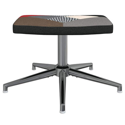 Fåtölj DIV. Vilstol med fotpall tyg lapptäcke