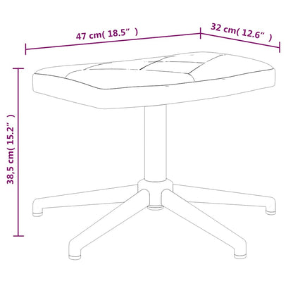 Fåtölj DIV. Vilstol med fotpall tyg lapptäcke
