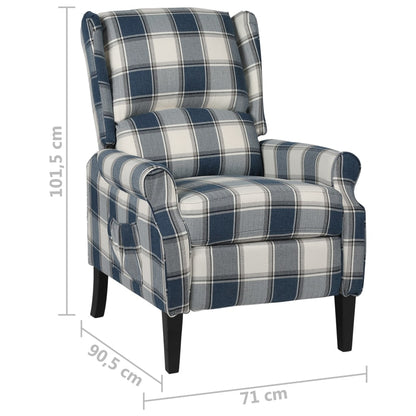 Fåtölj Blå Reclinerfåtölj tyg