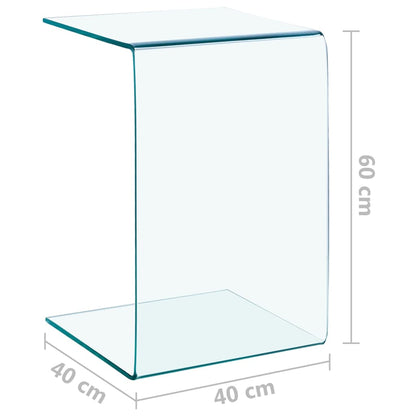 Sidobord DIV. 40x40x60 cm härdat glas