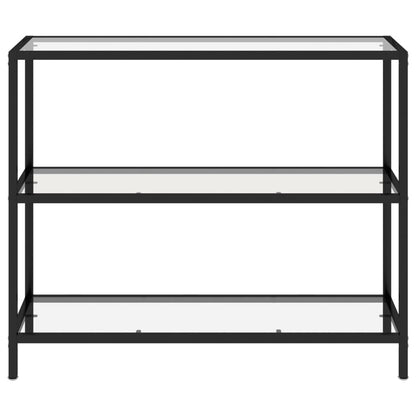 Hylla transparent 100x36x90 cm härdat glas